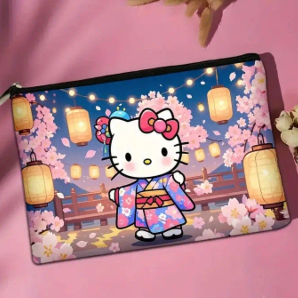Hello Kitty Floral Cosmetics Pouch - Picture 1 of 2